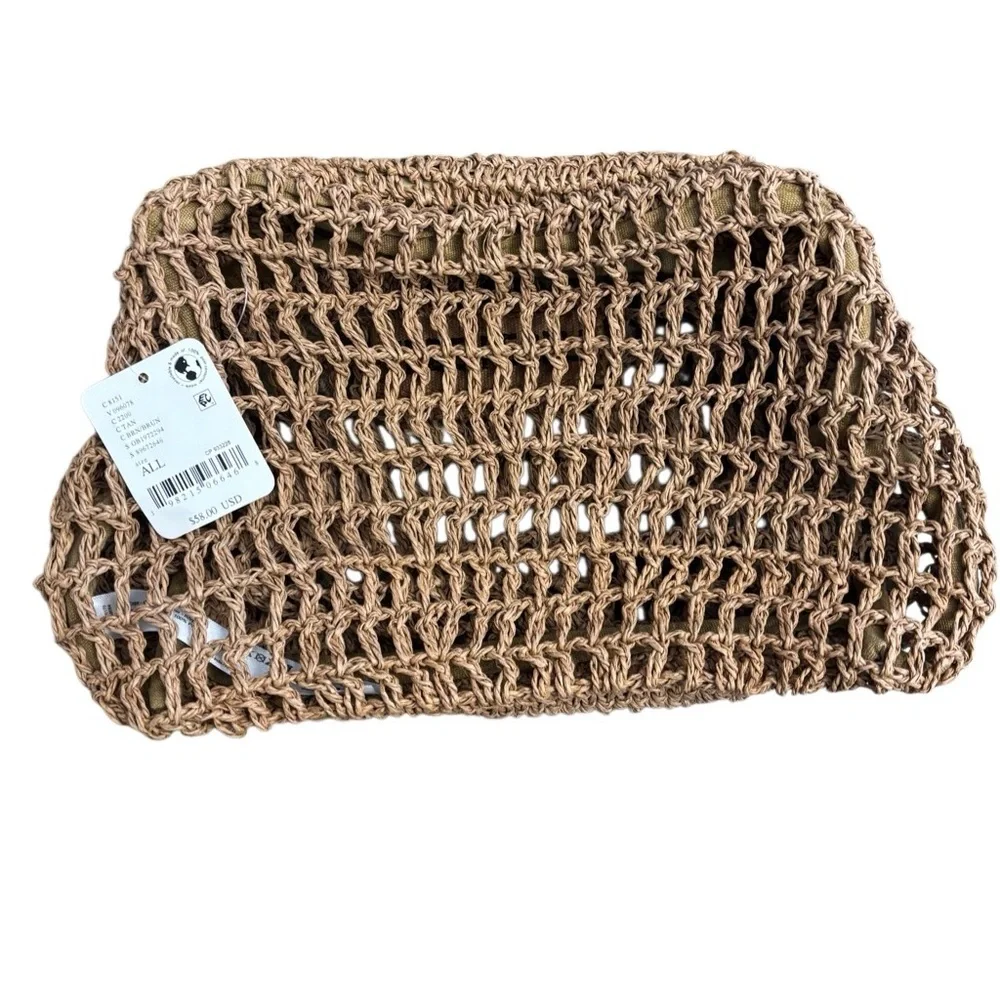 NWT Free People Sand Bound Clutch in Tan - Picture 5 of 5